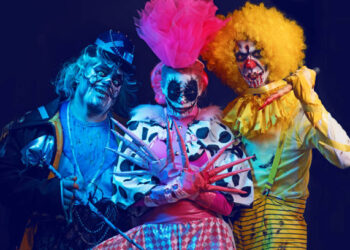 Halloween Clown Creatures posing for group photo